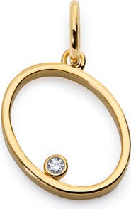 Monica Vinader Lab Grown Diamond Initial Pendant