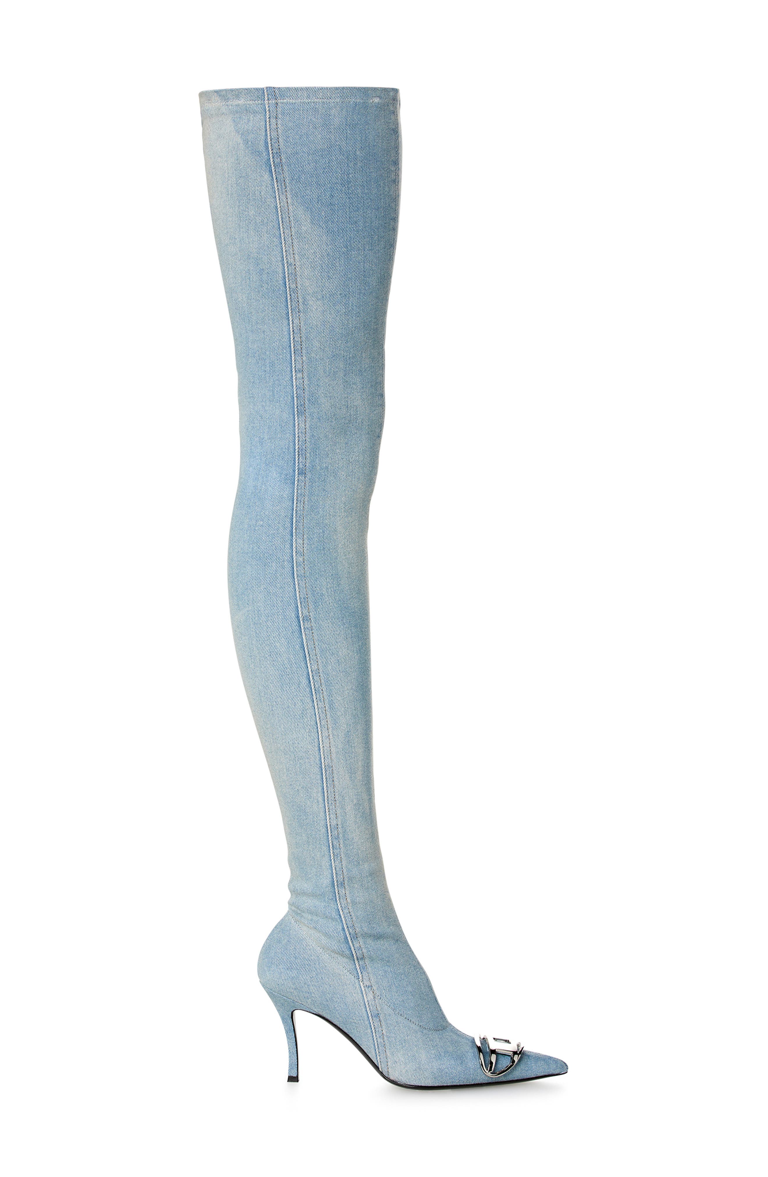 DIESEL<sup>®</sup> Denim Thigh High Boot, Alternate, color, 