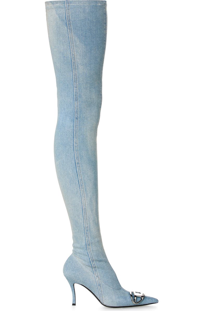 DIESEL<sup>®</sup> Denim Thigh High Boot, Alternate, color,