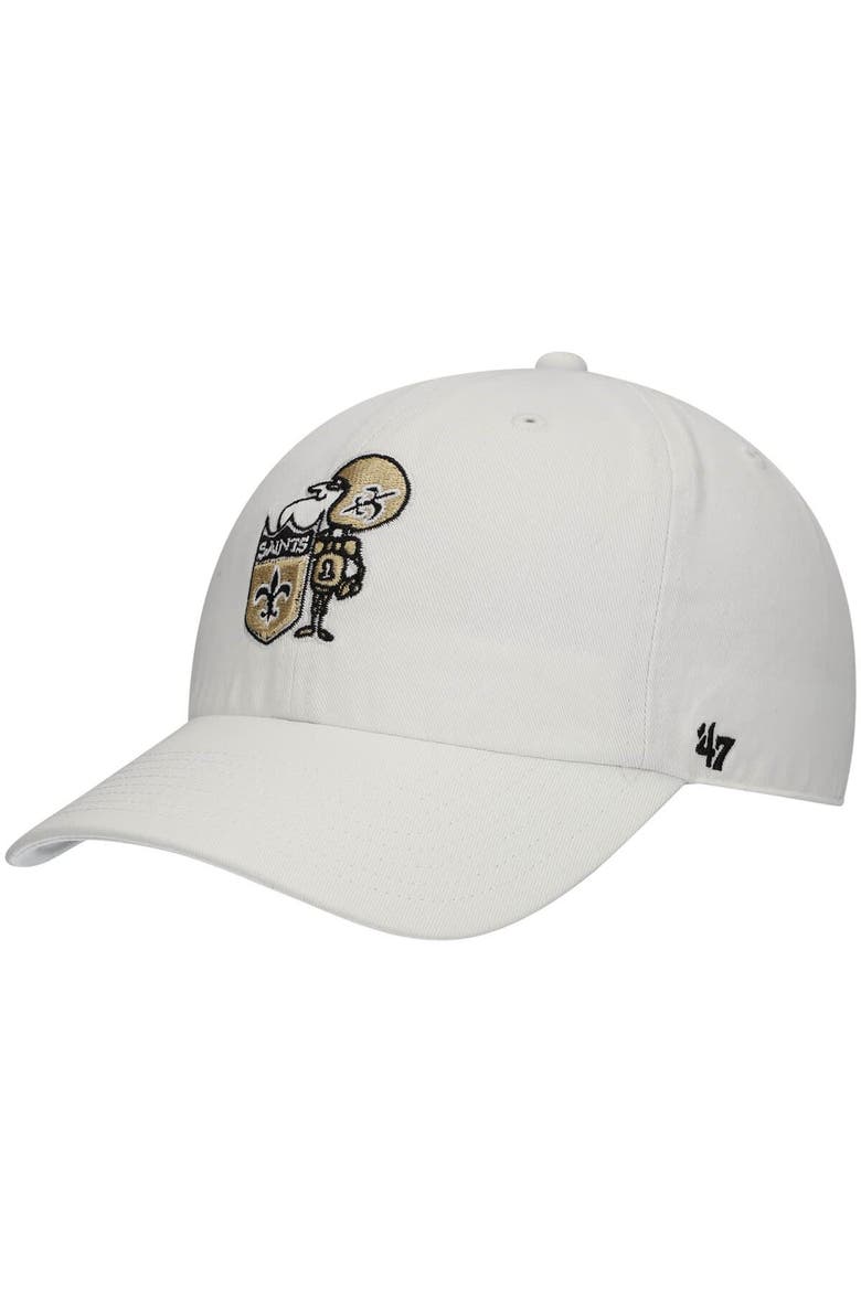 Men's '47 White New Orleans Saints Clean Up Legacy Adjustable Hat, Main, color, White