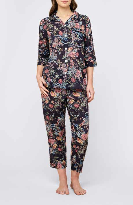 Layla Floral Crop Cotton Voile Pajamas