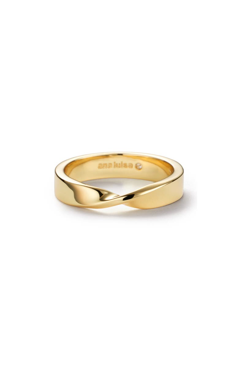 Ana Luisa Eliora Twisted Band Ring, Alternate, color, Gold