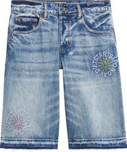 DIET STARTS MONDAY Sol Embroidered Denim Shorts