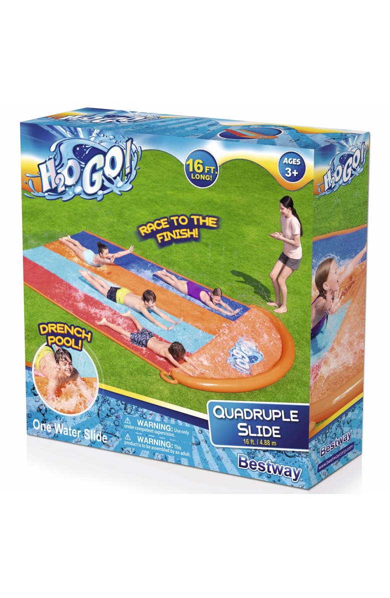 H2OGO! 16
 Quadruple Inflatable Water Slide With Splash Landing, Alternate, color, Multicolored