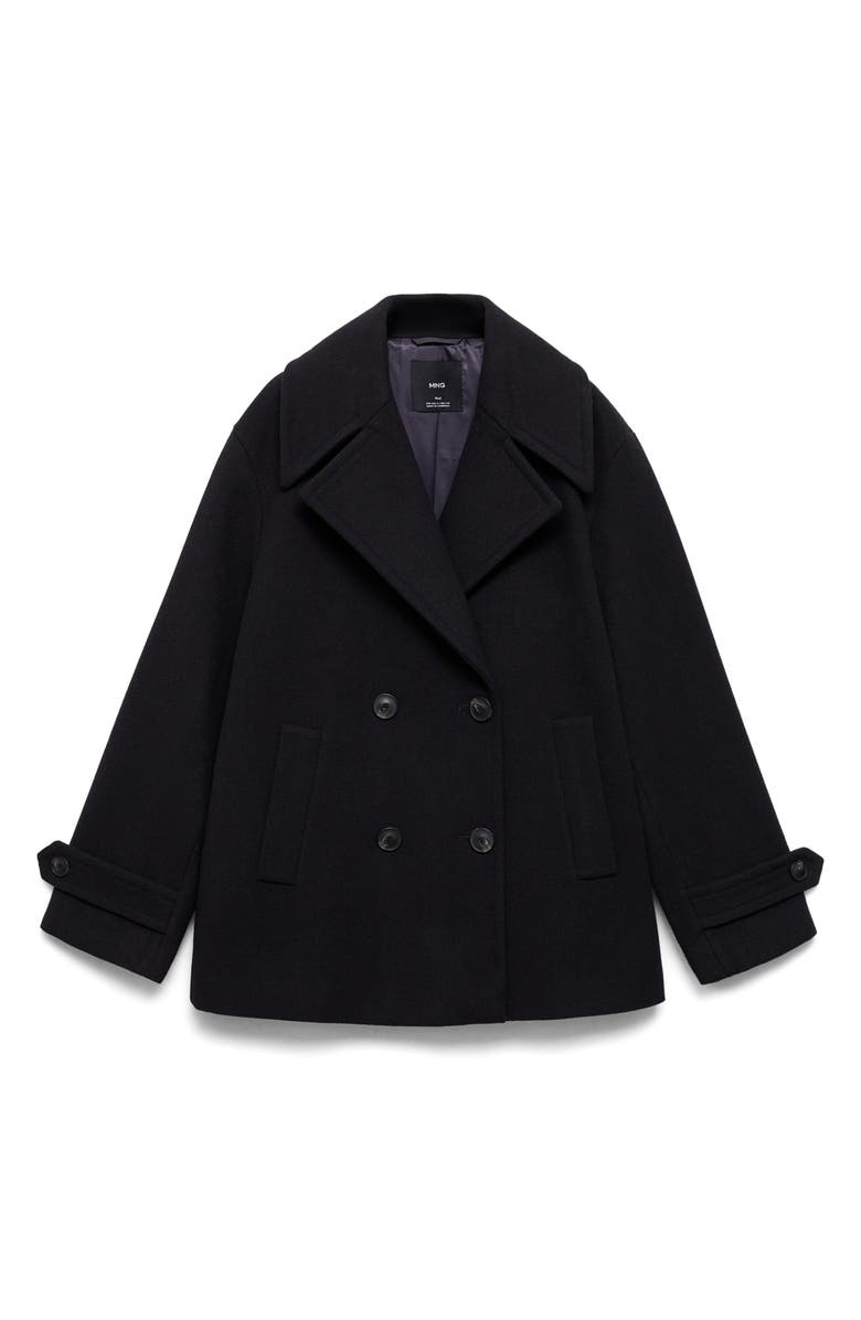 MANGO Double Breasted Coat, Alternate, color, 