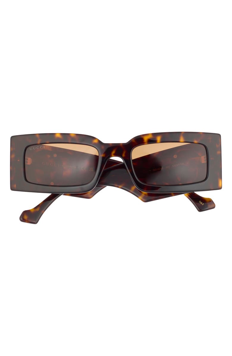 Gucci 53mm Rectangular Sunglasses, Main, color, Havana Havana Brown