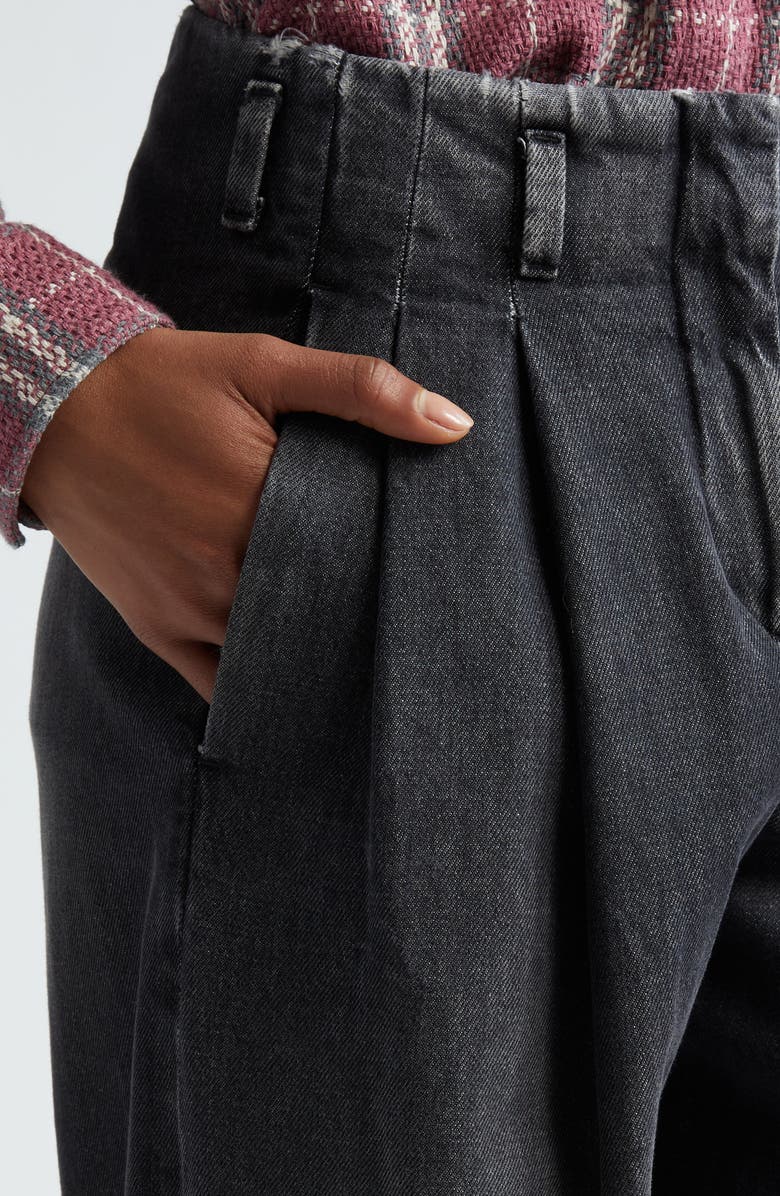 Golden Goose Journey Pleated Wide Leg Jeans, Alternate, color,