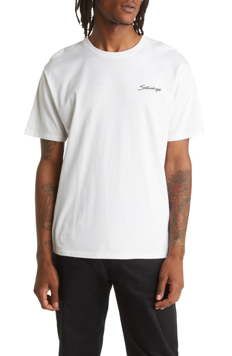 Saturdays NYC Embroidered Logo T-Shirt, Main, color,
