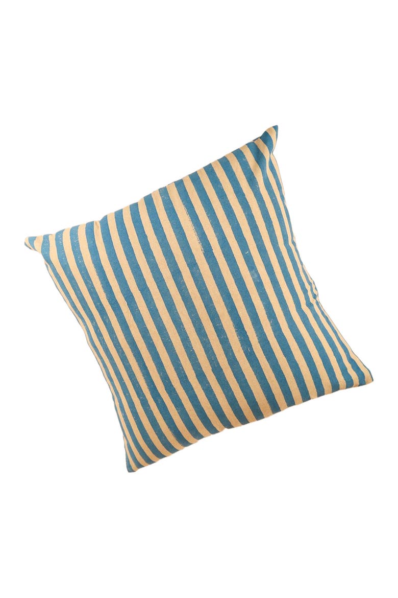 Oh! Stripes Block Print Pillow - Cover Only, Alternate, color, Blue