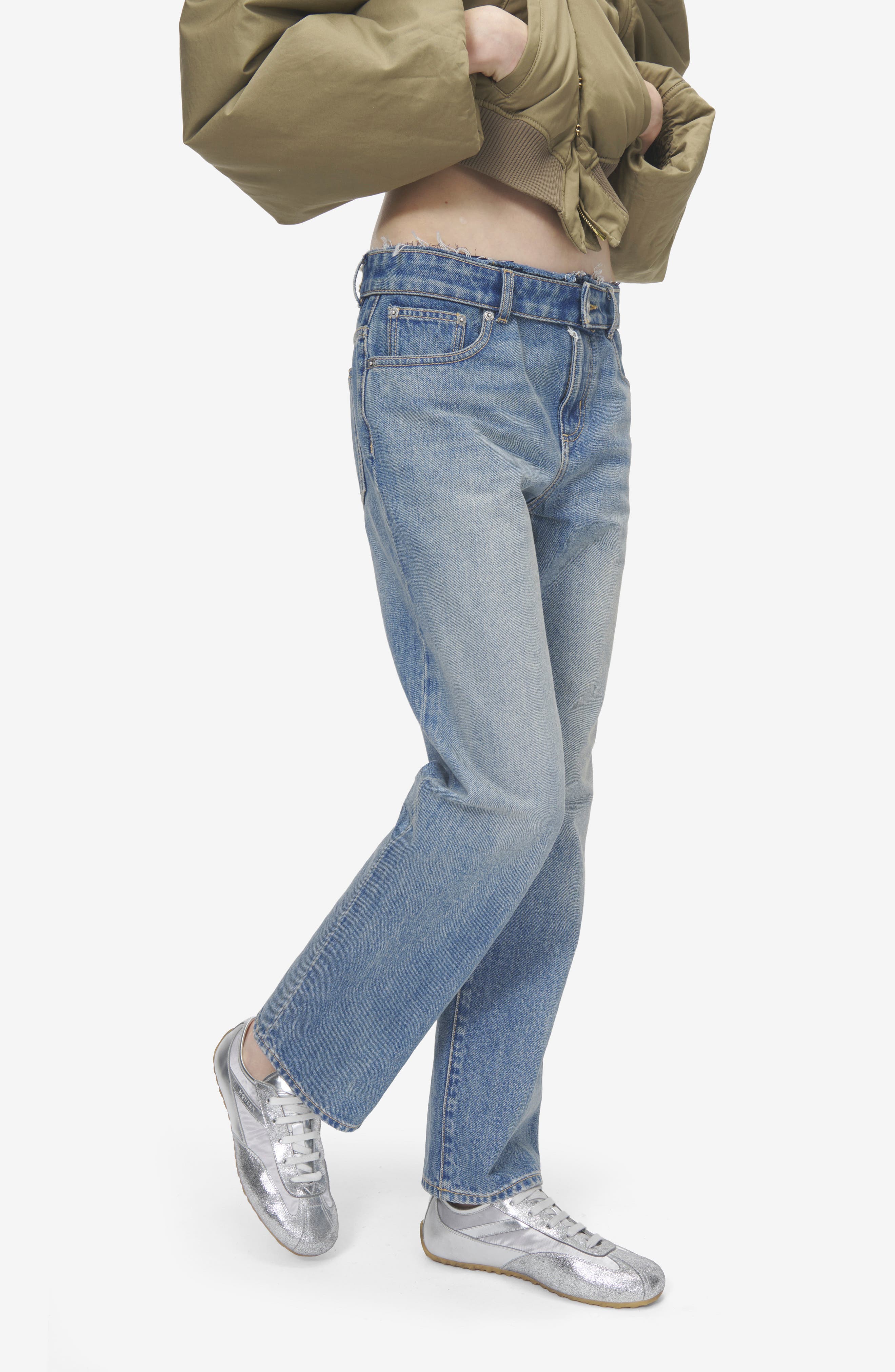 McQueen Boxe Low Top Sneaker, Alternate, color, Silver