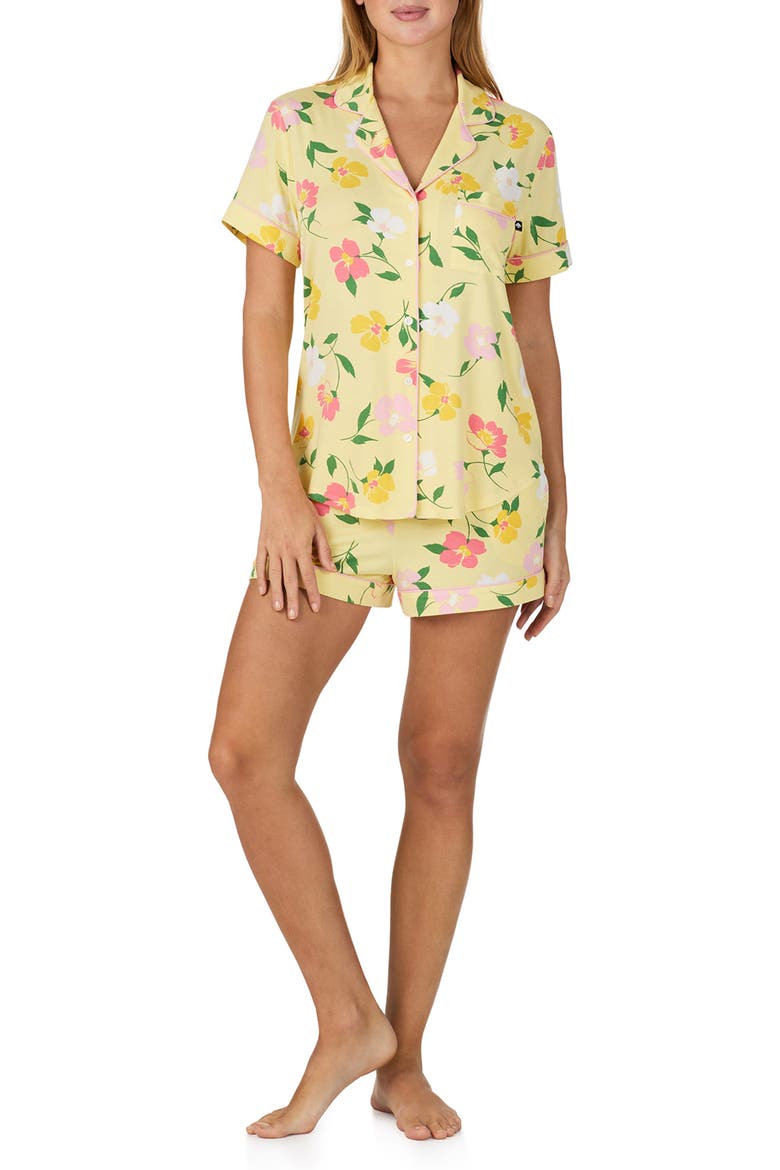 print short pajamas, Alternate, color, YELLOW FLORAL