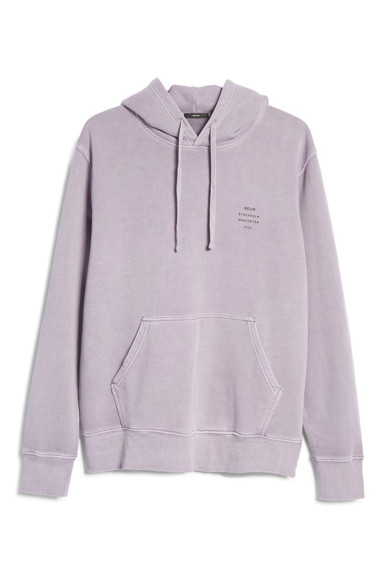 Washed Cotton Hoodie, Alternate, color, PURPLE