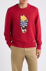 ROWING BLAZERS Rugby Pooh Cotton & Wool Crewneck Sweater