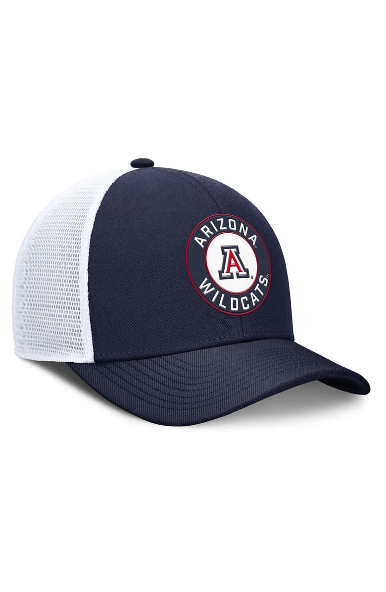Nike Men's Nike Navy/White Arizona Wildcats Rise Primetime Performance Trucker Adjustable Hat, Alternate, color, Navy