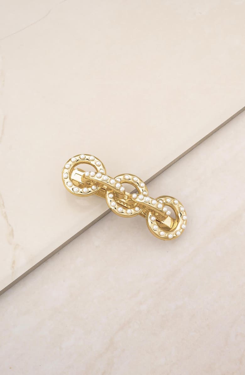 Ettika Imitation Pearl Barrette, Alternate, color, 