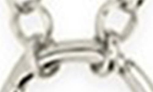 Sterling Forever Simple Link Pendant Chain Necklace In Silver