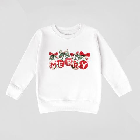 Merry Ornaments Quilted Sweatshirt (toddler)