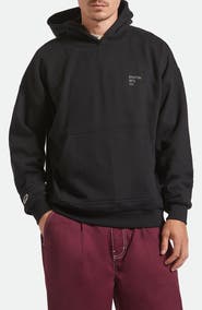 Brixton Oversize Embroidered Logo Heavyweight Hoodie