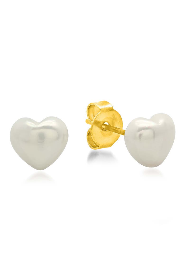Heart Stud Earrings, Main, color, GOLD