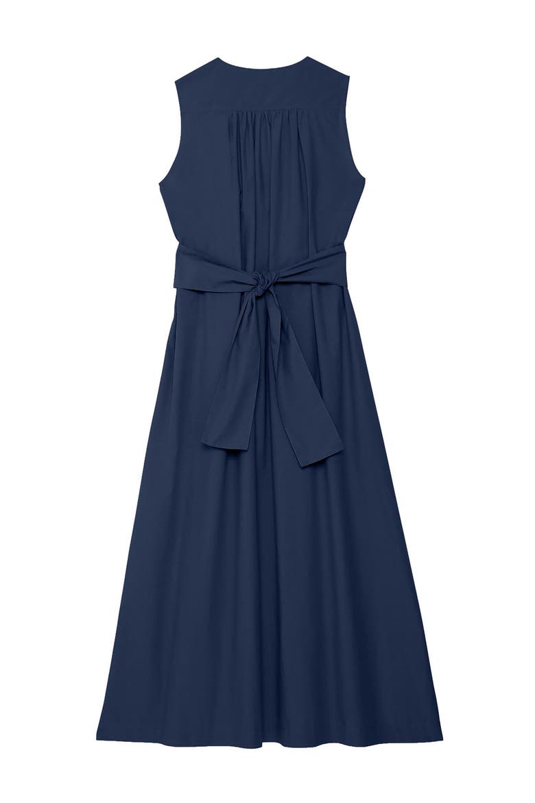 Poplin Long Dress, Alternate, color, Blue