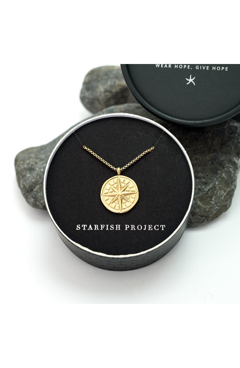 Starfish Project True North Men's Necklace, Alternate, color, Gold