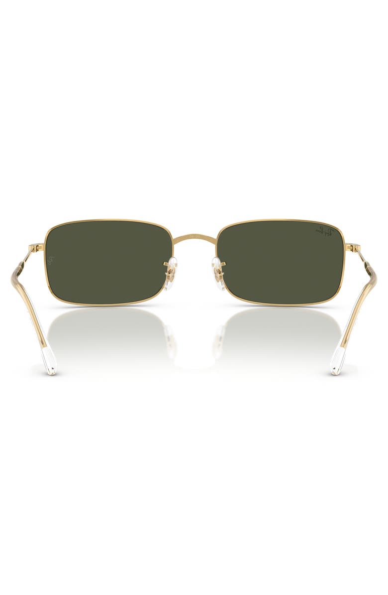 Ray-Ban 56mm Rectangular Sunglasses, Alternate, color, Gold Flash