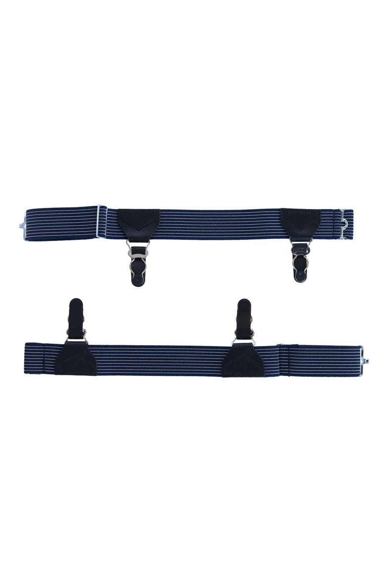 Sutton Double Grip Sock Garters, Alternate, color, Navy