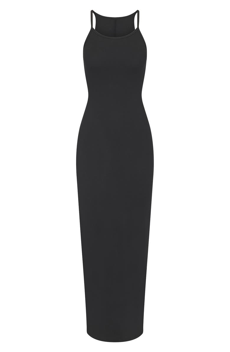 SKIMS Cotton Rib Maxi Dress, Alternate, color, Soot