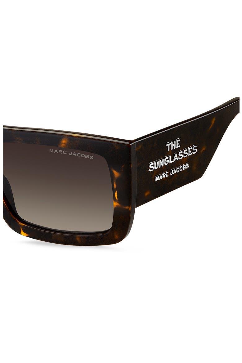 53mm Gradient Rectangular Sunglasses, Alternate, color, HAVANA/ BROWN SF