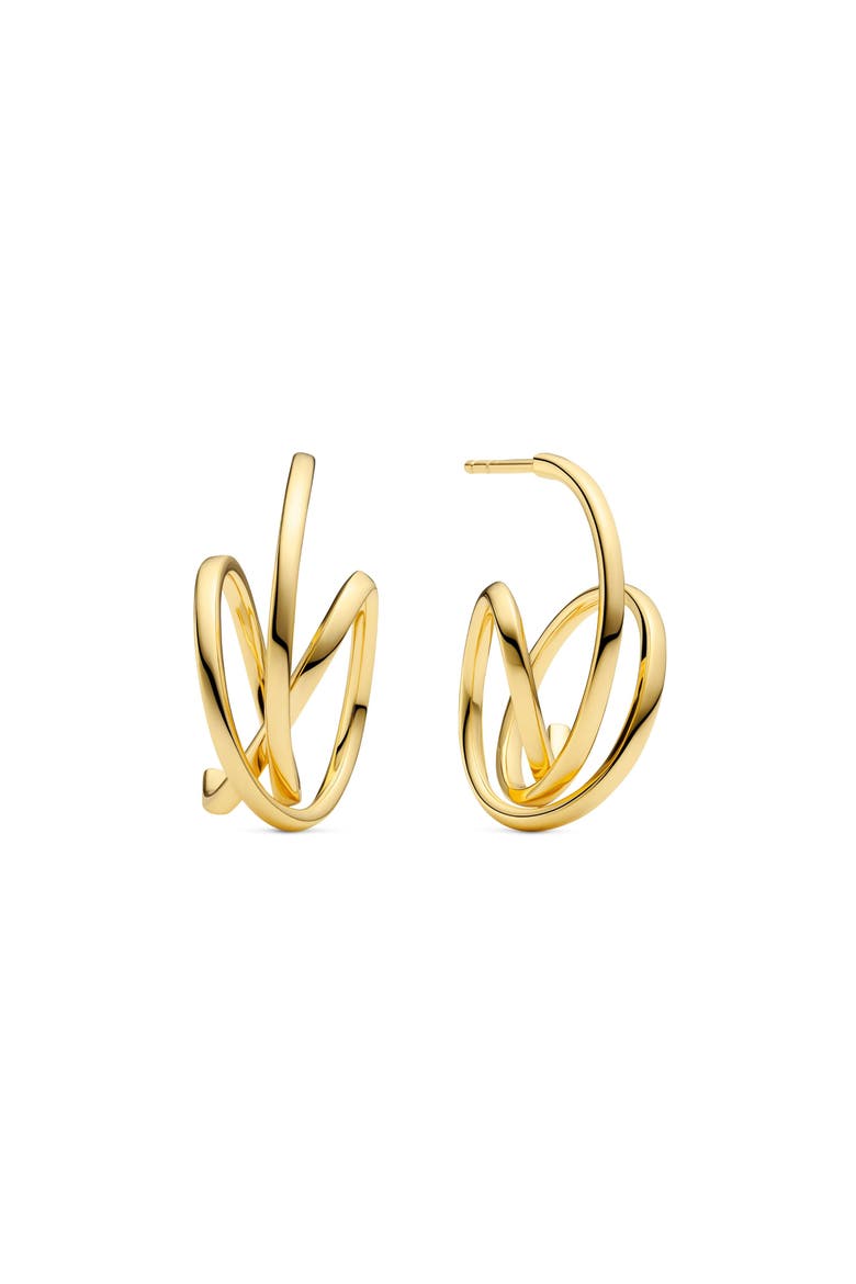 Earrings Spirale Pianura, Main, color, 18K Gold Plated
