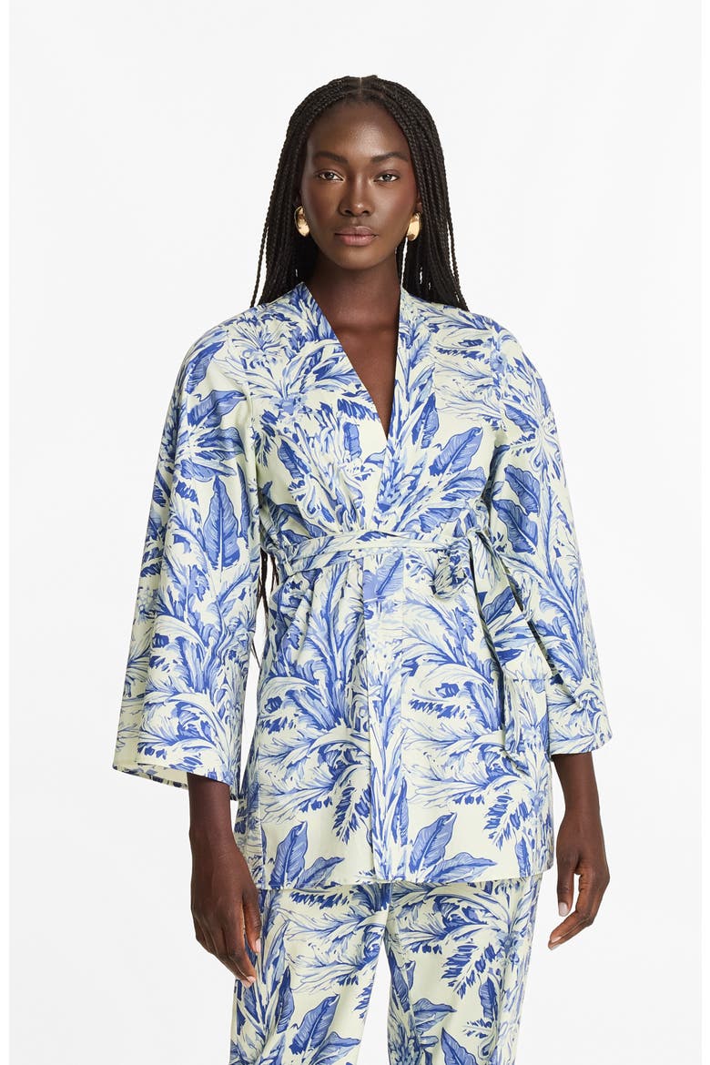 Mini Duster Toile Blu in Cotton Poplin, Main, color, Toile Blu