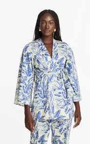 DIARRABLU Mini Duster Toile Blu in Cotton Poplin