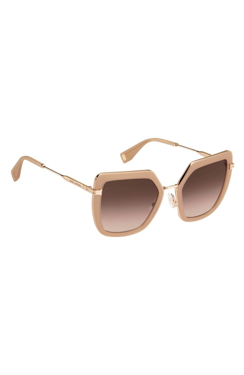 Marc Jacobs 54mm Butterfly Sunglasses, Alternate, color, Gold Beige