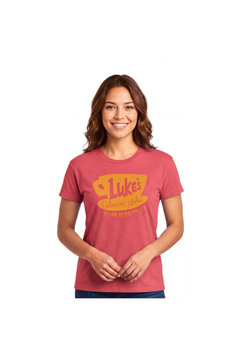 Women's Luke's Stars Hollow Sign Short Sleeve Straight Fit T-Shirt, Main, color, Red