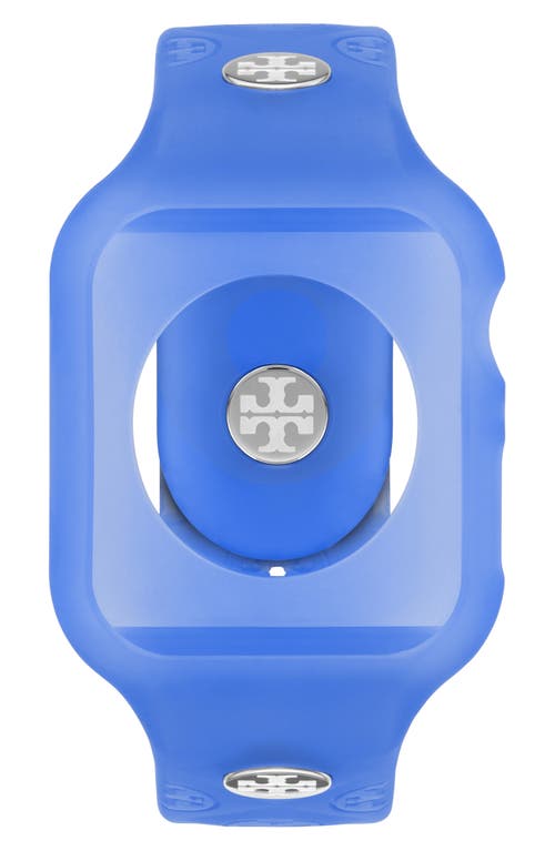 Tory Burch T Monogram Silicone Apple Watch® Watchband, 41mm In Blue