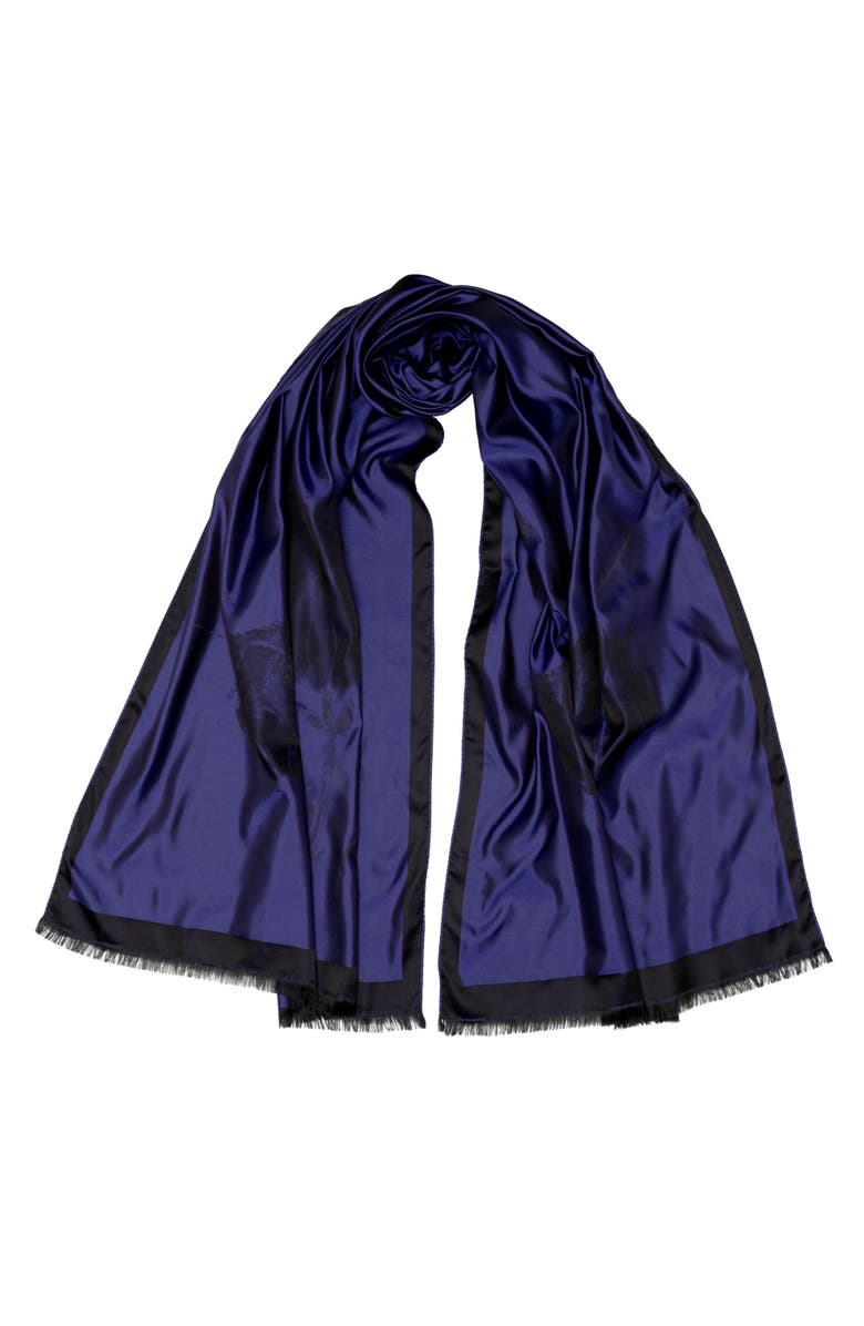 Elizabetta Fortuna - Silk Scarf/Shawl for Women, Main, color, Sapphire