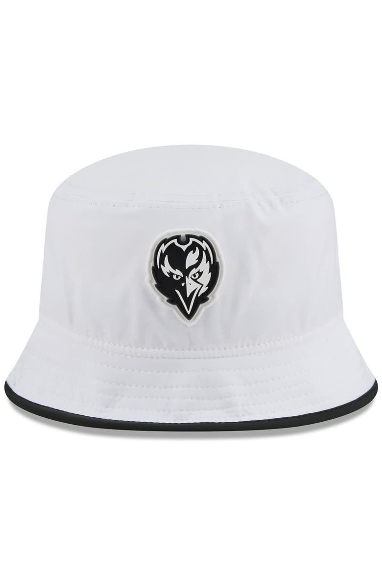 Men's New Era  White Baltimore Ravens 2025 NFL Training Camp Stretch Bucket Hat, Alternate, color, White