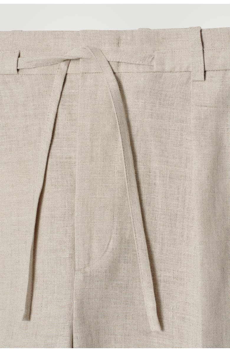 COS Tailored Drawstring Linen Shorts, Alternate, color,