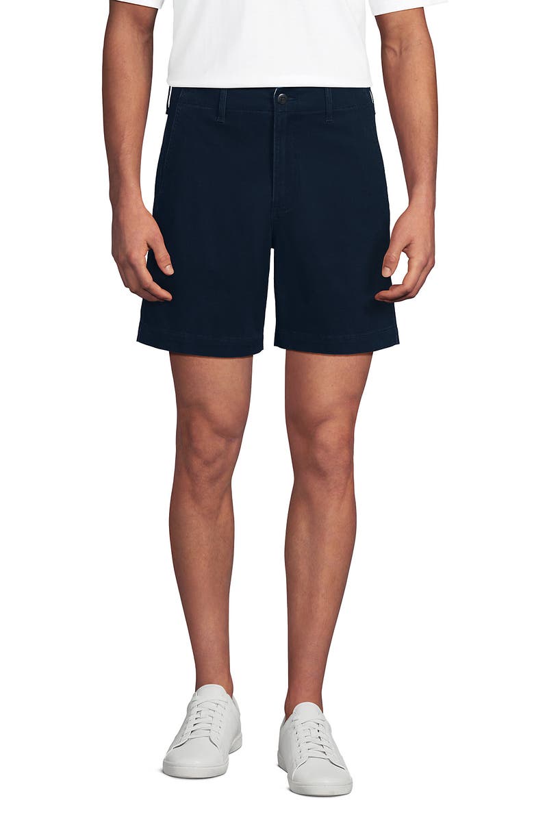 Lands' End Knockabout 7" Comfort Waist Classic Fit Chino Short, Main, color, Radiant Navy