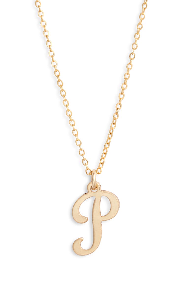Gianna Initial Pendant Necklace, Main, color, GOLD / P
