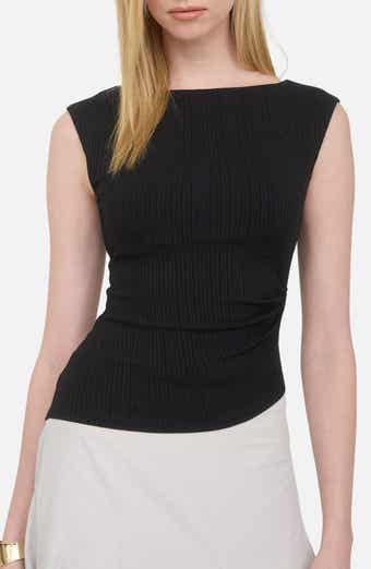 Blu Pepper Ribbed Ruched Top