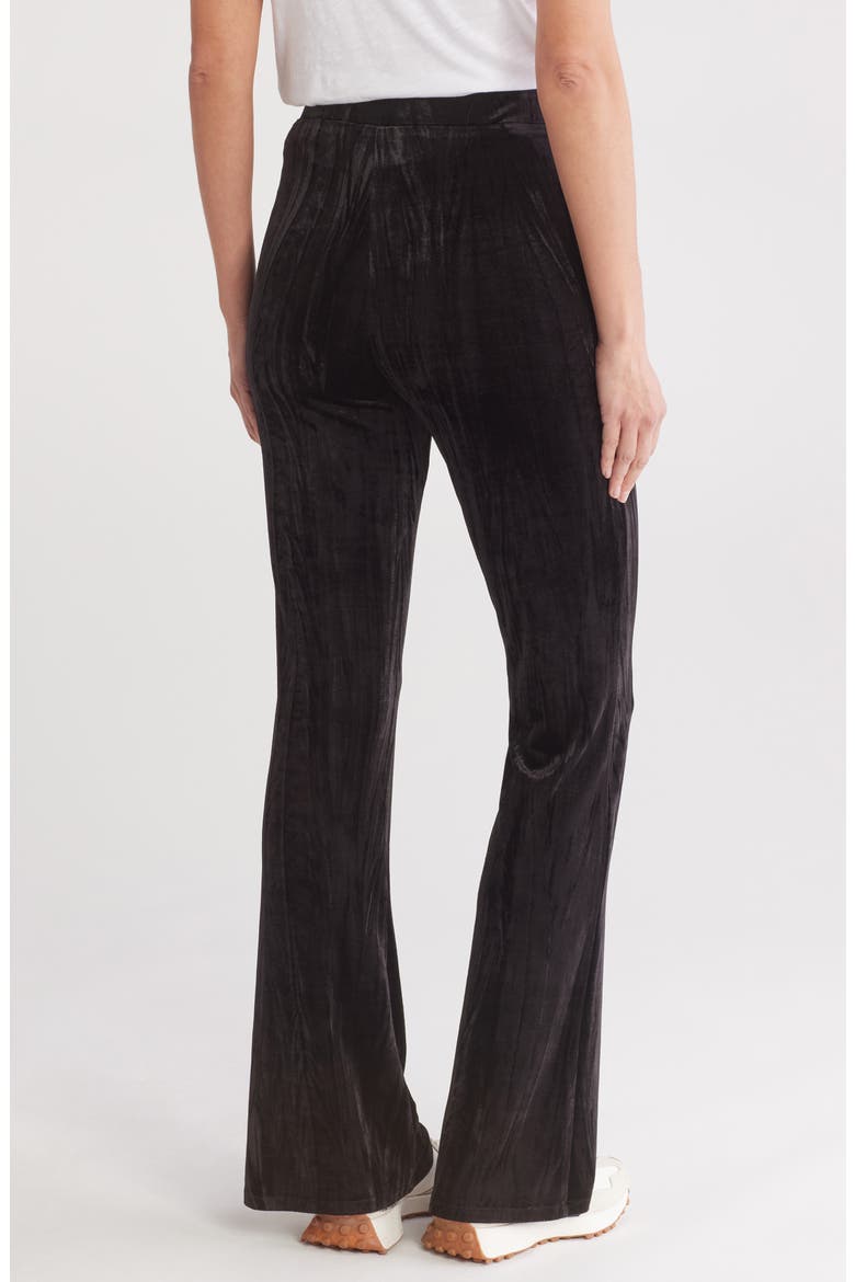 Wide Leg Velvet Pants, Alternate, color, BLACK