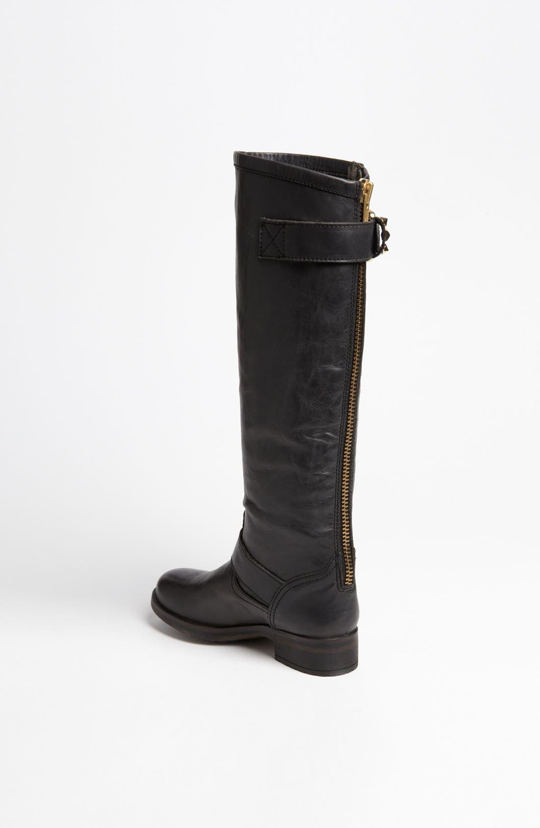 'Barton' Boot, Alternate, color, BLACK LEATHER