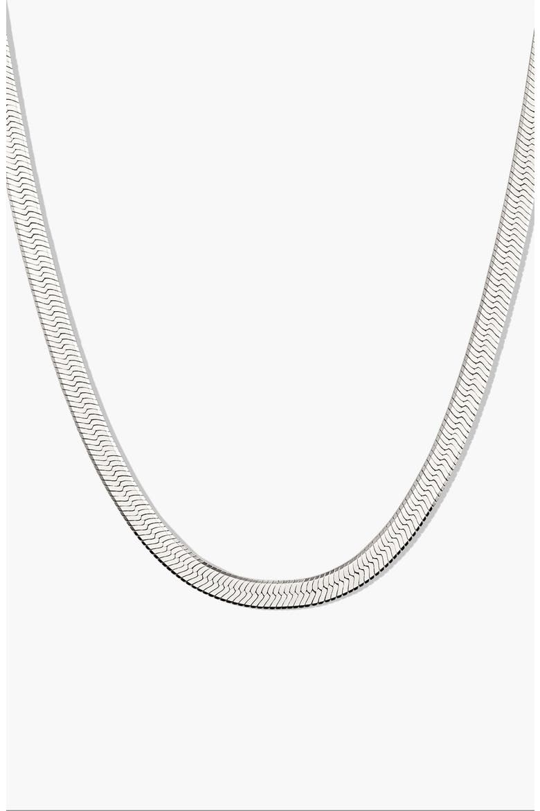 Bold Herringbone Chain Necklace, Main, color, Sterling Silver