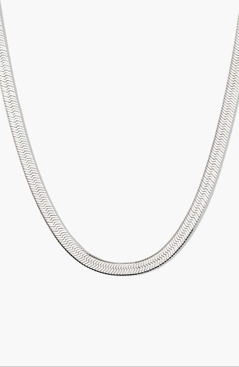 Bold Herringbone Chain Necklace