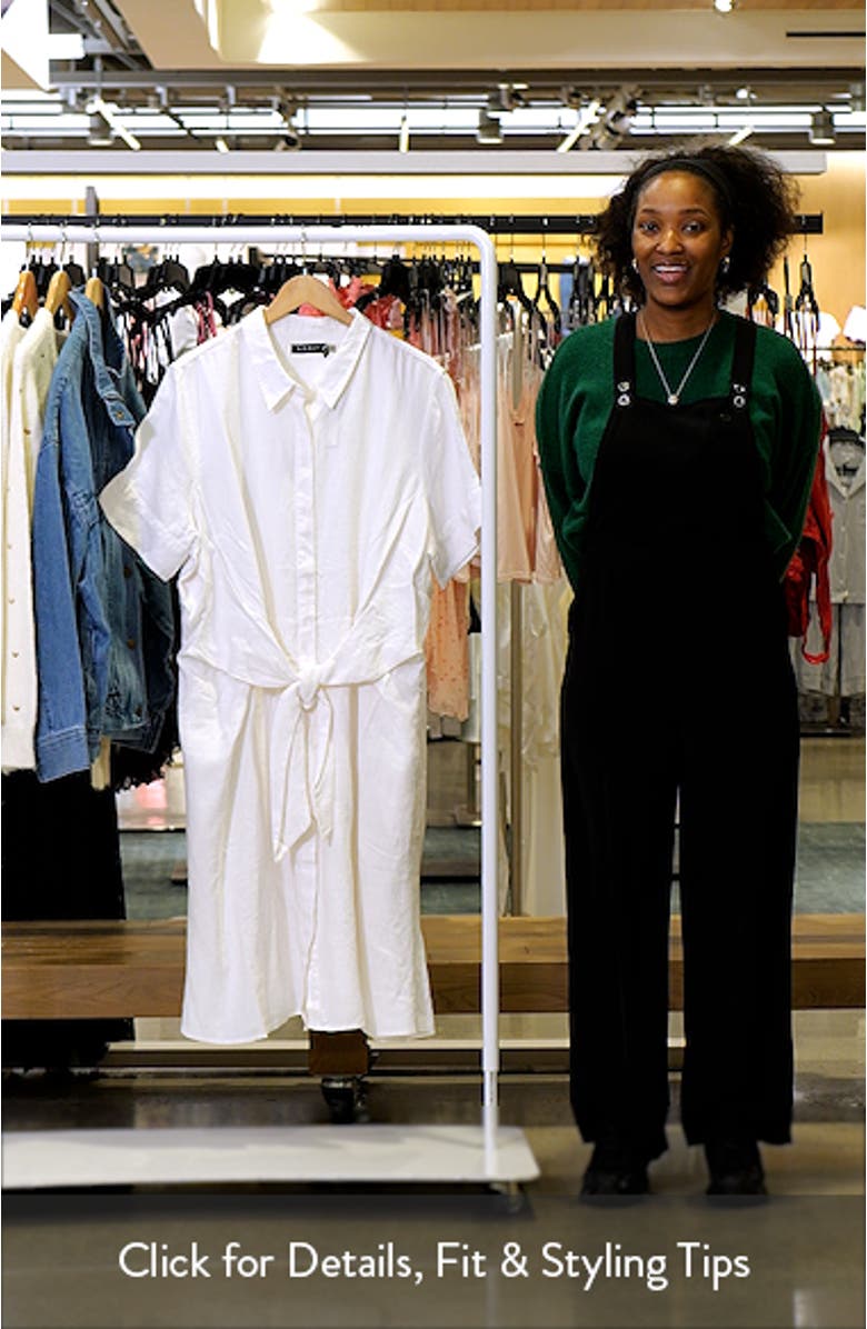 Tie Front Linen Shirtdress, sales video thumbnail