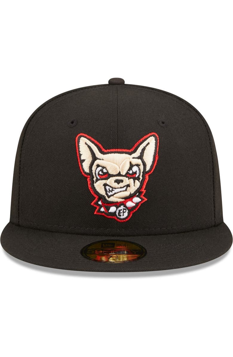 New Era Men's New Era Black El Paso Chihuahuas Authentic Collection 59FIFTY Fitted Hat, Alternate, color,