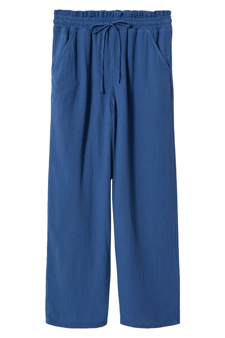 Bambula Tie Waist Pants, Main, color, VIBRANT BLUE