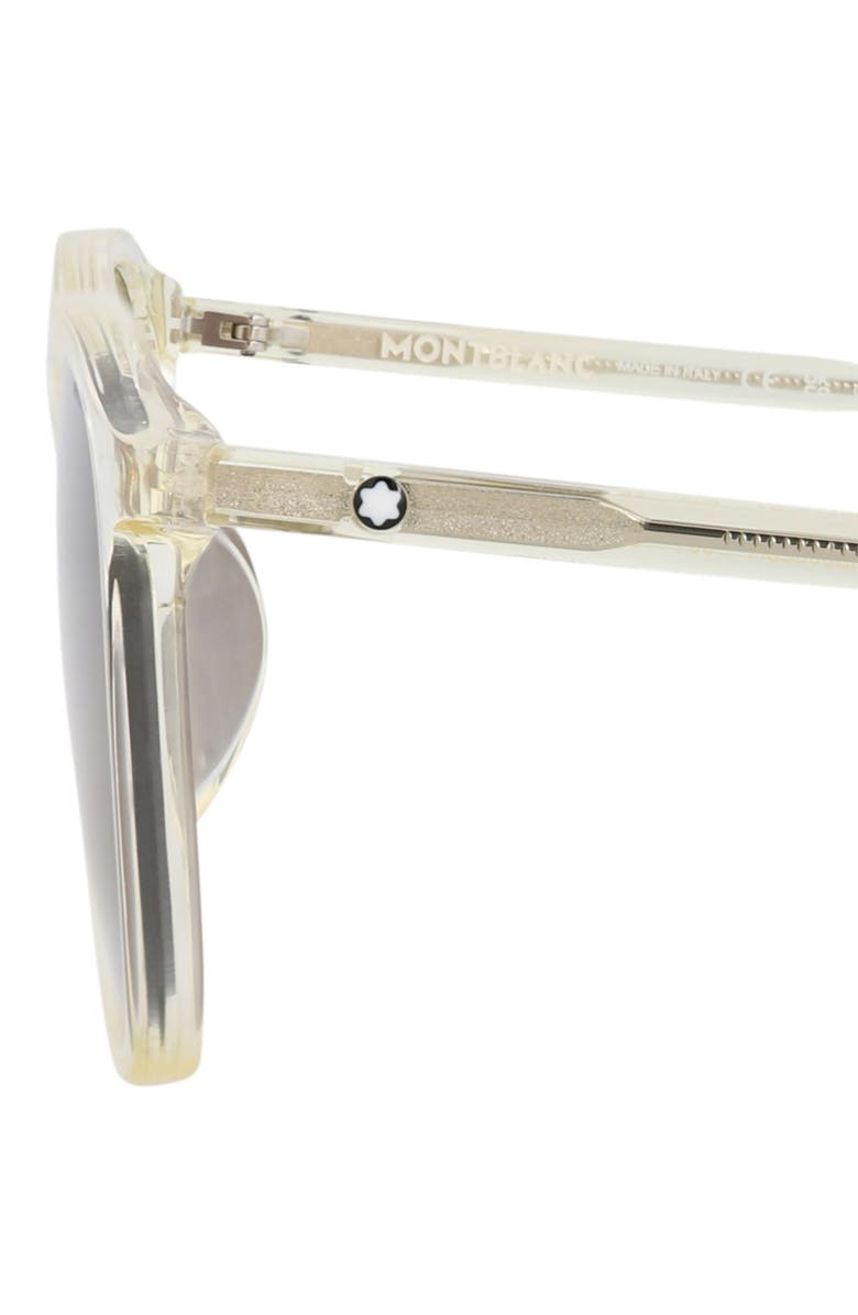 Montblanc 55mm Square Sunglasses, Alternate, color, Yellow Brown