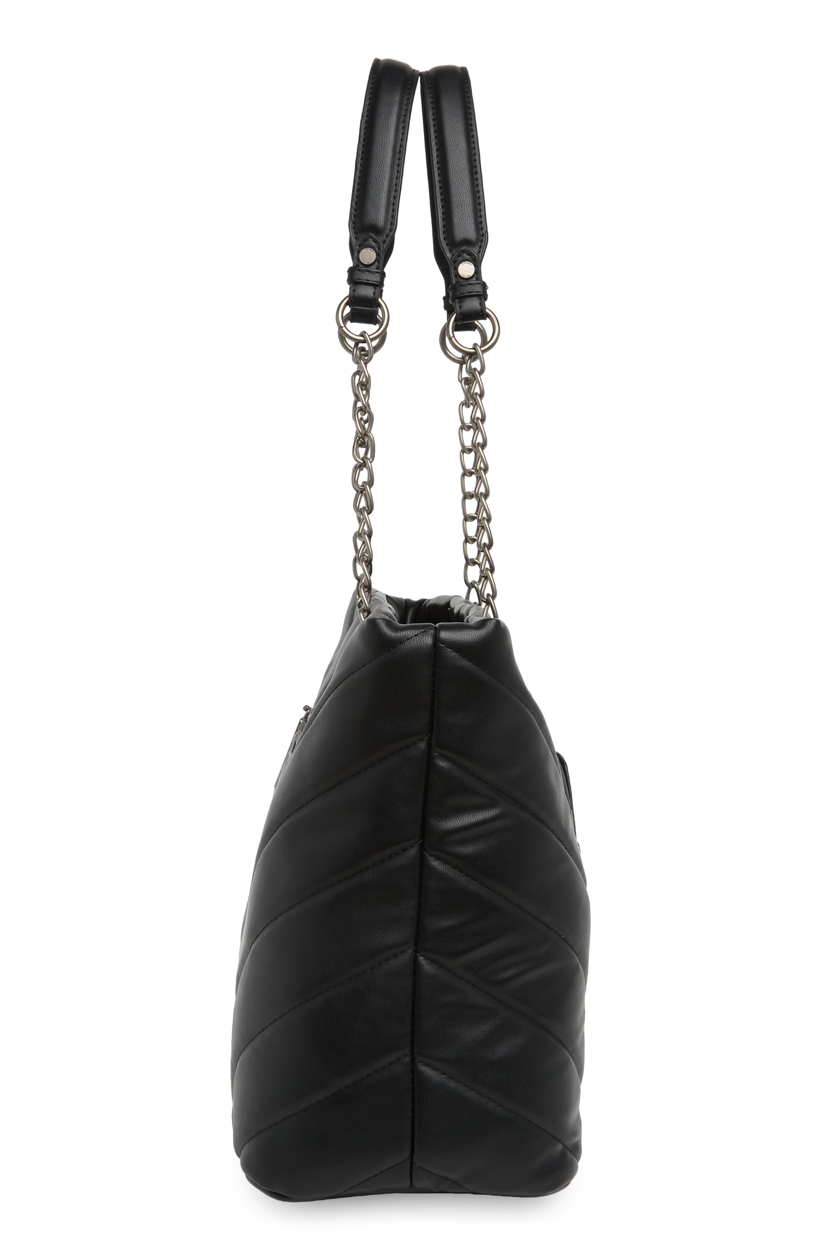 Steve Madden Blani Faux Leather Quilted Tote, Alternate, color, 